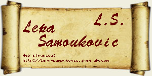 Lepa Samouković vizit kartica